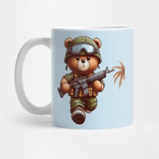 Army cartoon bear Mug